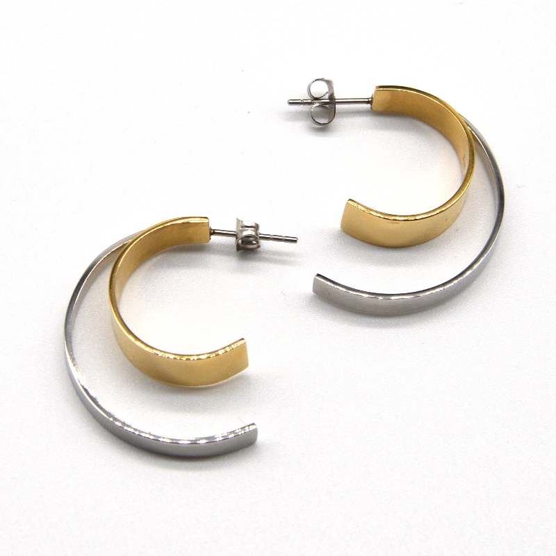 Ruostumaton teräs C-tyypin Earring rfbear0165