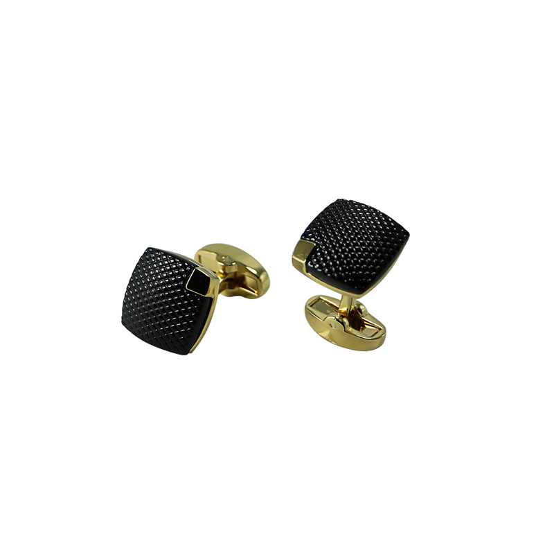 2 Tontti kultaa ja Gunmetal Plated Square Cool Cuff Links