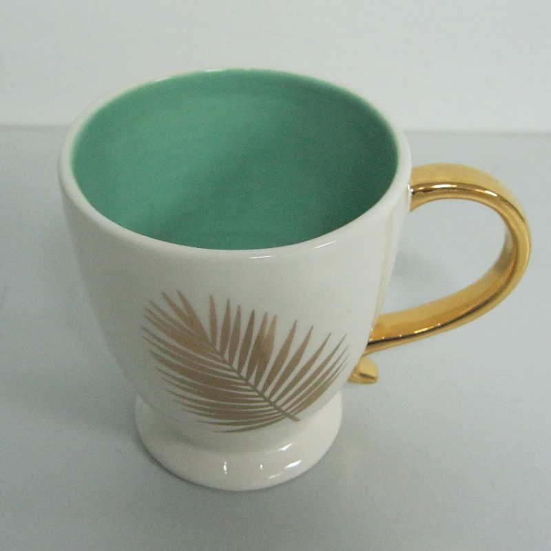 Logo Custom Gold Metallic Decal Promotional Ceramic Mug Coffee Mug