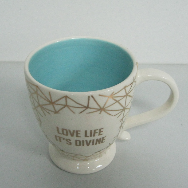 Logo Custom Gold Metallic Decal Promotional Ceramic Mug Coffee Mug