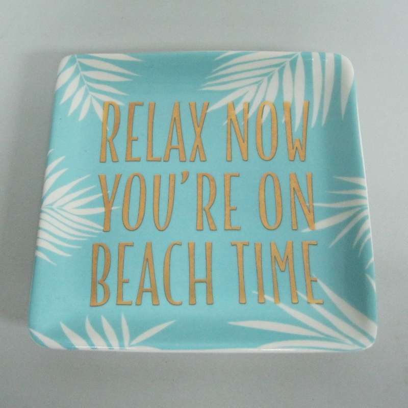 Gold Metallic Decal Ceramic Plate Dinner Plate Decoration Plate 4.5\