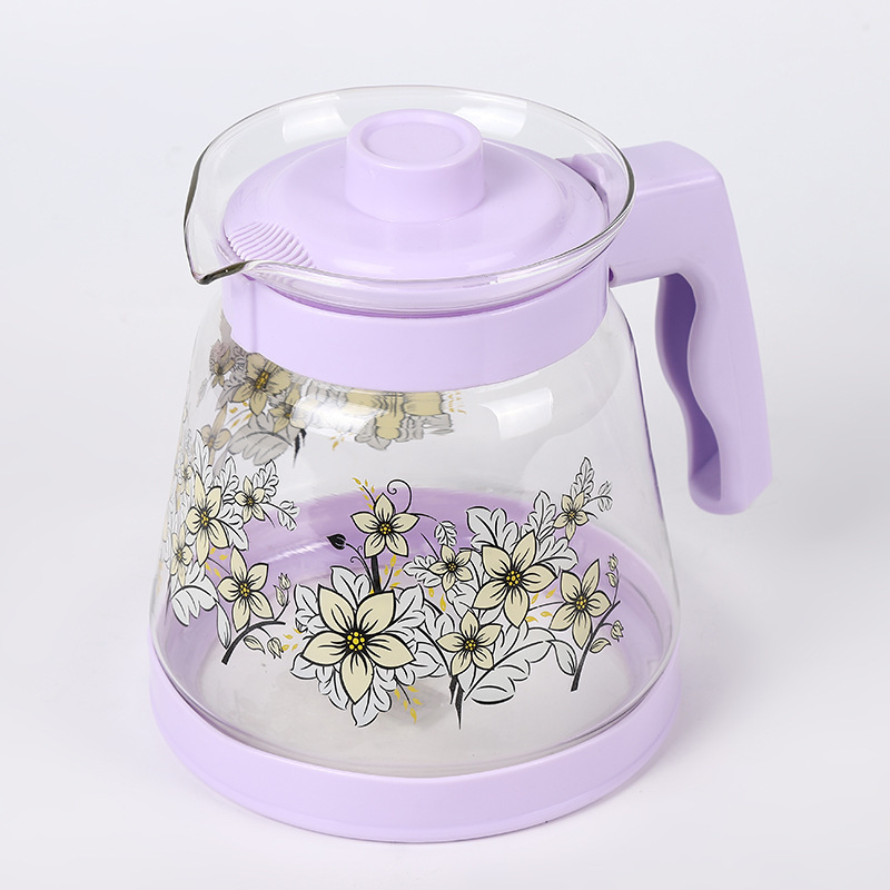 Uusi Teapot Kotitalouksien yksinkertainen Applique Creative Handle Design Cold Water Glass Pot Spot Custom Tukkukauppa