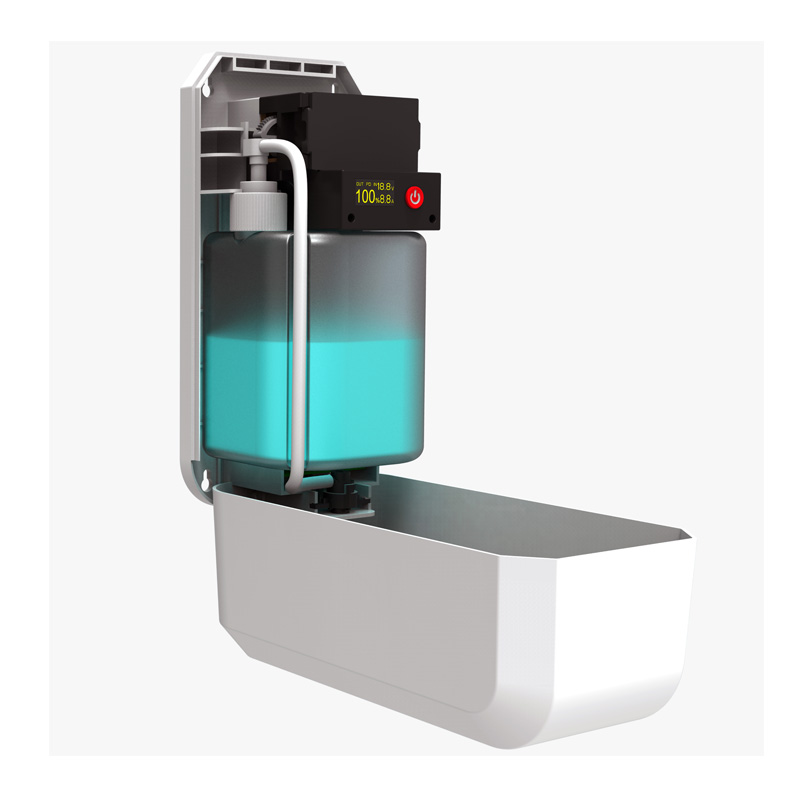 Sähköinen 1200 ml: n automaattinen saippuan käsi-desinfioija-anturin annostelija geeli nestemäinen automaattinen desinfiointi annostelija seinälle