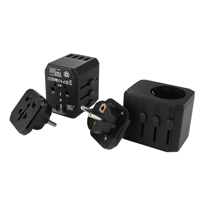 Groupin110V-240V maailmanlaajuiset pistokkeet universal 4 USB port 5V/6A standardinmukainen monikäyttöinen matkaladapteri