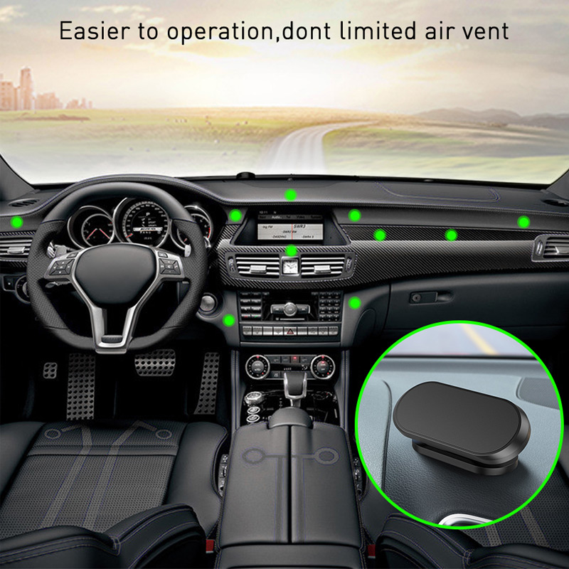 Magneettinen autopuhelinteline 360 ​​° Pyörivä autoteline Magneettipuhelinteline sopii 4,0–6,4 tuuman Samsungille, iphone-puhelintelineelle