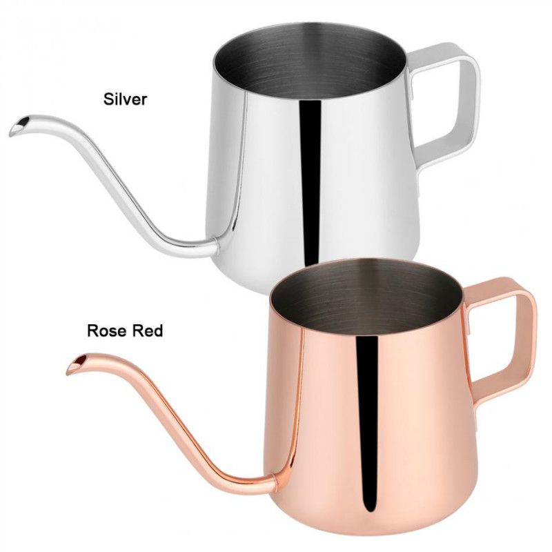 Korkealaatuinen ruostumattomasta teräksestä valmistettu Gooseneck-käsinkaatava kahvipannu 250ml 350ml 600ml