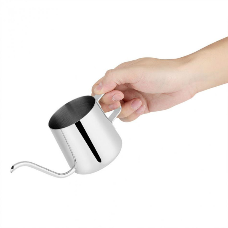 Korkealaatuinen ruostumattomasta teräksestä valmistettu Gooseneck-käsinkaatava kahvipannu 250ml 350ml 600ml