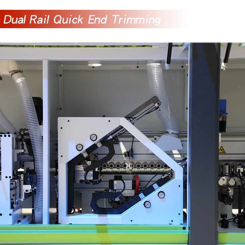 Reunakaistalaitteen valinnainen kokoonpano: 4-motors Corner Trimming/ Dual Rail Quick End Trimming