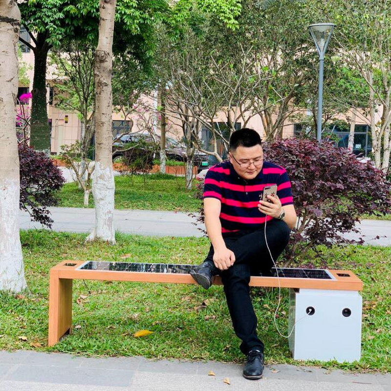 Bluetooth Free Wifi Wifi Wireless Charing Bench with Solar Panel