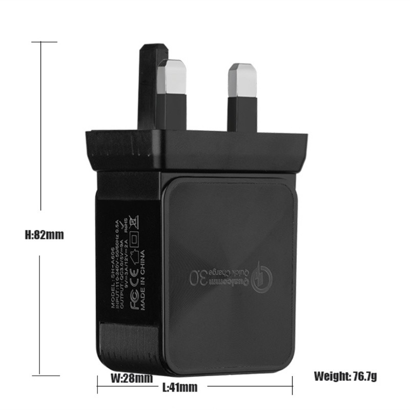 18W QC3.0 Kaksinkertainen USB Charger Adapter Travel Wall Support Quick Charge 3.0 Nopea lataus Mobile Phone Charger