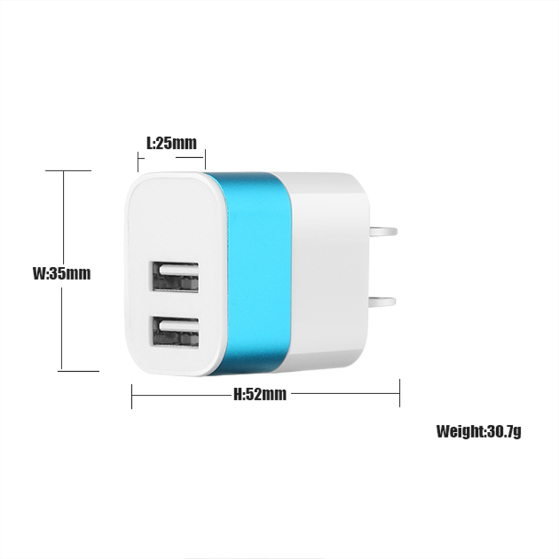 Factory Price FCC Fast Charge Travel 2 ports Usb Alkuperäinen kannettava laturi pikakännykän laturi iPhone 5 6 7 7 8 x