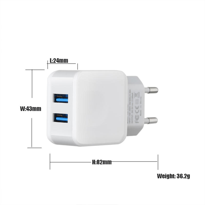 Matkapuhelimen pikalaturi Yleissovitin 2 USB-porttia, yleinen kannettava monilaturi