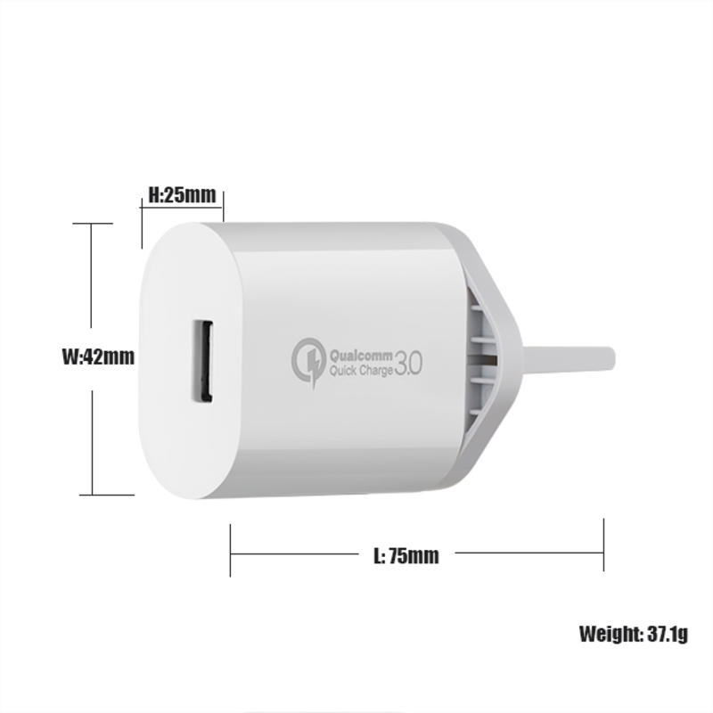 18 W QC 3.0 USB -seinämatkalaturisovitin Nopea matkapuhelinlaturi moniporttiset USB-laturit