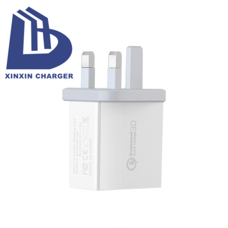 Pikalaturi UK-pistoke USB-seinälaturi iPhone UK -pistokkeelle QC3.0 USB-matkalaturi