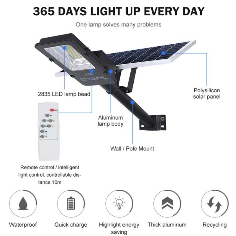 SMD 60w 100w 150w 200w 300w Solar Led Street Lampp