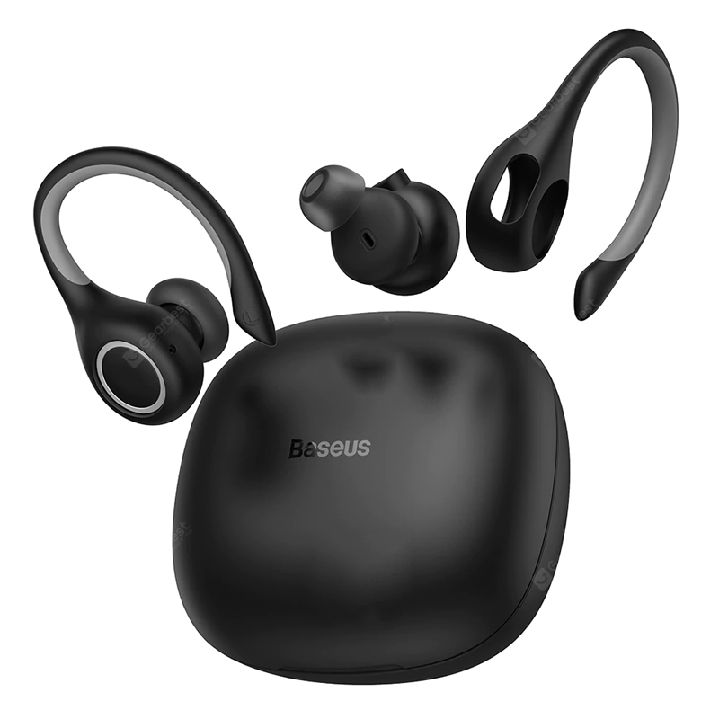 Baseus Encok W17 Sport Bluetooth -kuulokkeet kuulokkeet TWS-langattomat kuulokkeet tukevat Qi-langatonta latausta Smart Touch IP55 vesitiivis - musta