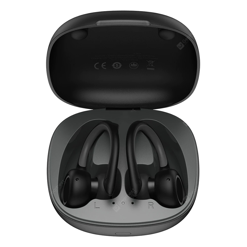 Baseus Encok W17 Sport Bluetooth -kuulokkeet kuulokkeet TWS-langattomat kuulokkeet tukevat Qi-langatonta latausta Smart Touch IP55 vesitiivis - musta