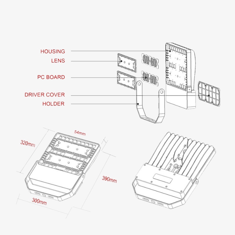 High lumen SMD IP65 Waterfive Outdoor 100w led floodlight