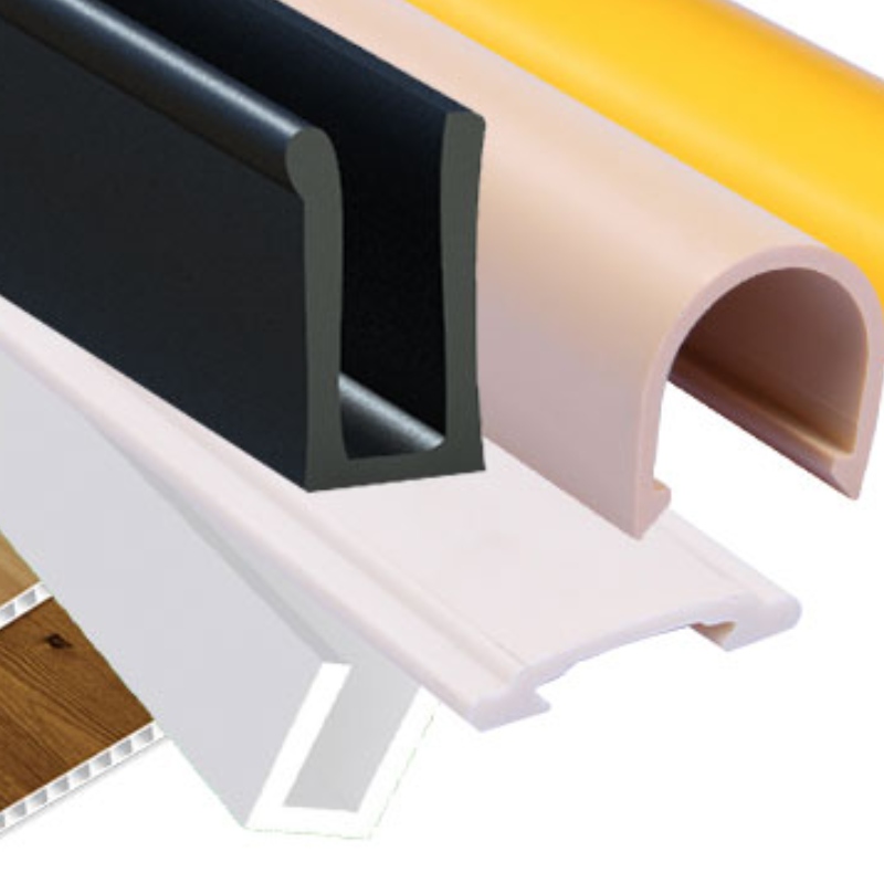 Mukautetut epätavalliset suulakepuristetut muoviprofiilit monenlaisille rakennusten toimistojen sisustusmateriaaleille