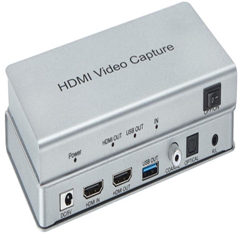 USB 3.0 HDMI -videokaappaus HDMI-näköisellä, koaksiaalisella, optisella äänellä