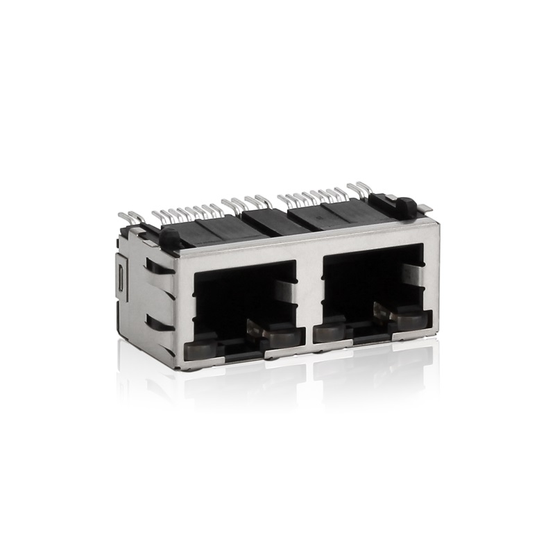 RJ45,1X2, LED, suojakotelo