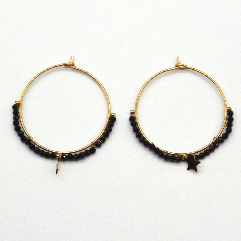 Pyöreät korvakorut, helmiä, etninen tyyli, retro, boheemityylinen, ympyräkorvakorut, naisten tyyli, tähtiboheemityylinen, riipus, Kiina Ruifanbao korujen jalostustehdas