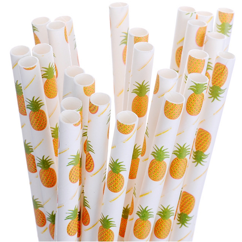 Hedelmät ananas paperi olki
