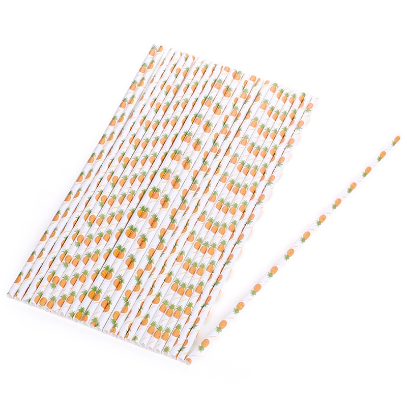 Hedelmät ananas paperi olki