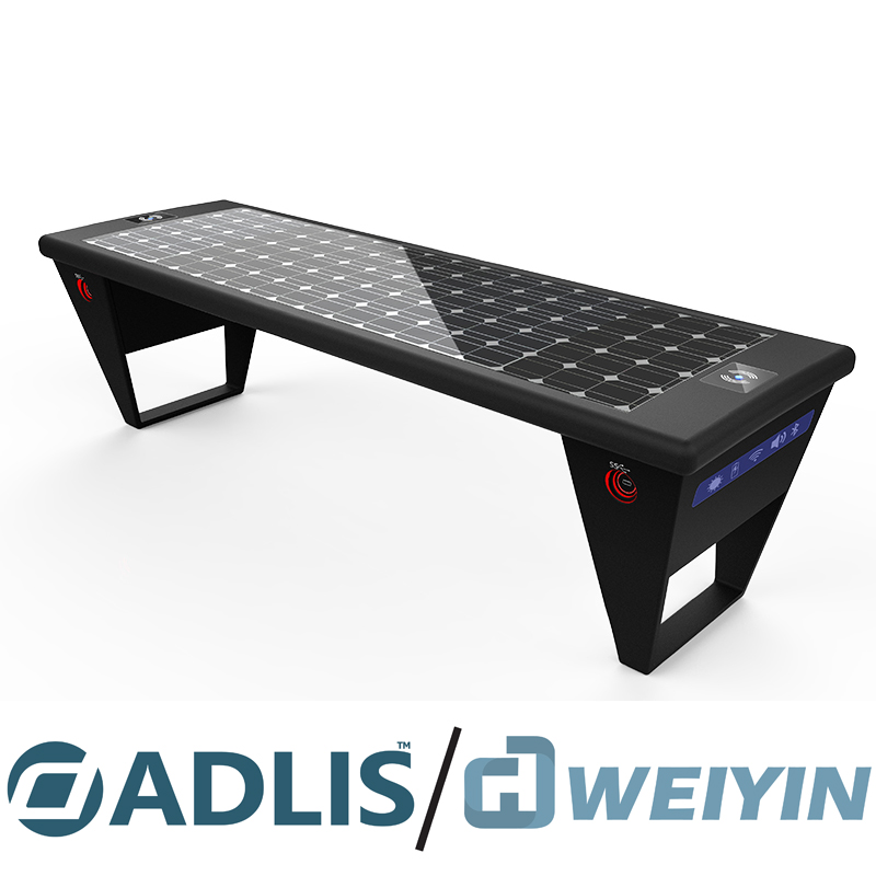Laadukas metallinen musta väri langaton laturi Solar Garden Bnech matkapuhelimelle