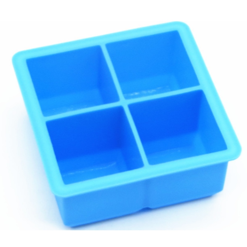 Silikageeli 4-ristikko jäähila 4-liitetty silikageeli neliömuotti 4-reikäinen neliönmuotoinen lisävarustelaatikko viskibaarin jääpalalaatikko
