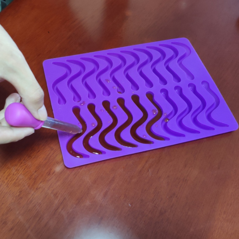 Silikon mato karkkimalli toukka muoto kalahyönteinen suklaa pienoismalli käärmeen jäätikkö