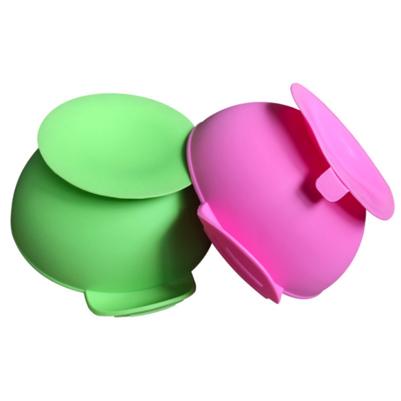 Integroitu silikoni soikea hymiölaatta Silicone Baby Bib lasten hymiö kasvolevy