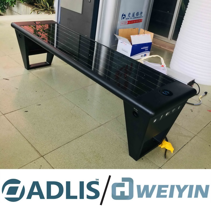Laadukas materiaali räätälöity langaton langaton lataus Smart Street Bench