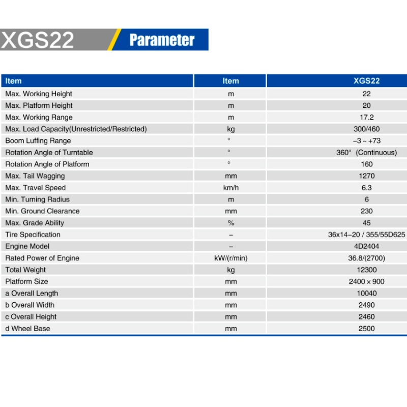 Teleskooppipuomihissit XGS22