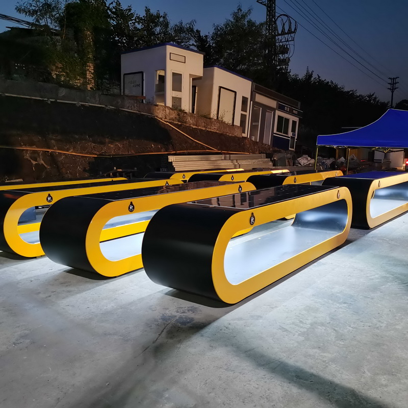 Muliti Function Langaton ladattava LED Strip High Quality Material High Quality Material Solar Smart Bench