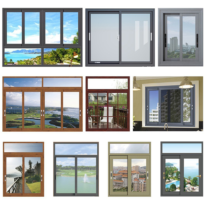 Kuuma myynti, liukuva ikkuna, jossa valmistetaan parasta alumiinia (best aluminium Windows), räätälöi Windows Design Design Design Heat Insulated Double Glazed Sliding Window Multicall with Fiber Mosquito Net Low-E Glass Sliding Window