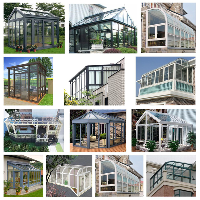 Professional Customited Sun Tempered Glass House Balcony Sunroom New Design Sun Room Tempered Glass Best Seller Sunroom Brand New Sun Sunshade Aluminum Patio Room Glass Aluminium Sunworms