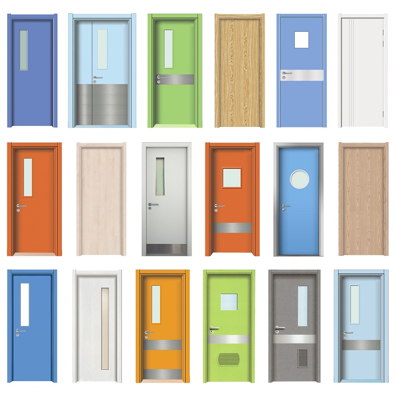 Uudet asetukset Väärennetyt Wood Washuone Accessuries Rigid Hospital Door Chinese Factory Custom Front Cost Washroom New Hospital Oven High Quality Custom Exterior Doors Folding Tooz Guangzhou Hospital Door
