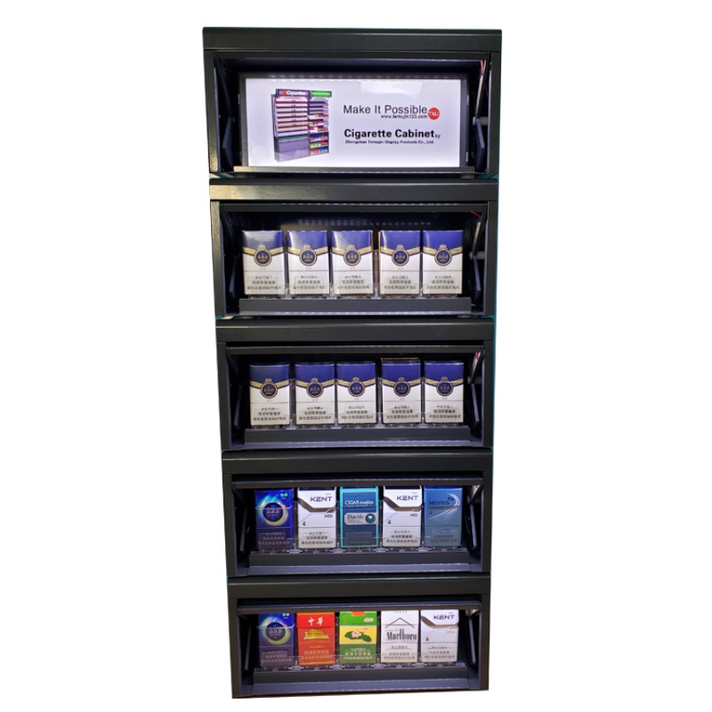 TMJ702 Locking Cabinet Shopper Drug Mart Retailer Retail Retail Cigarette Display Rack