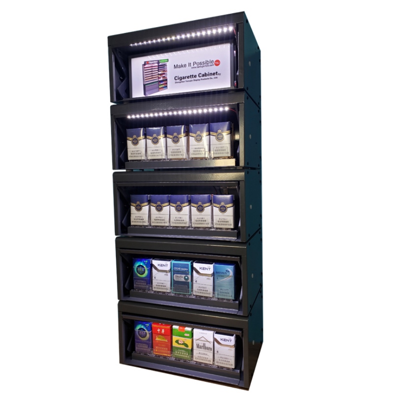 TMJ702 Locking Cabinet Shopper Drug Mart Retailer Retail Retail Cigarette Display Rack