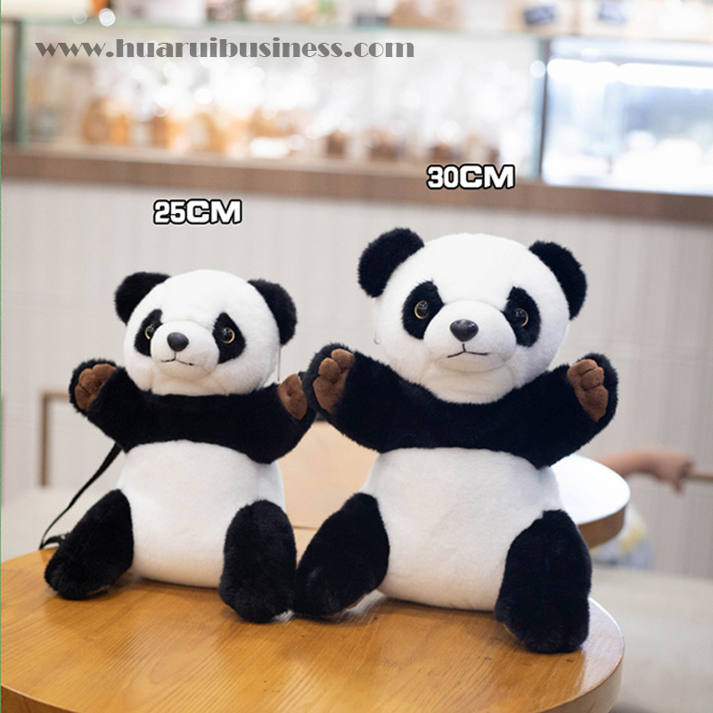 Plush pehmeä panda reppu, hartiapussi