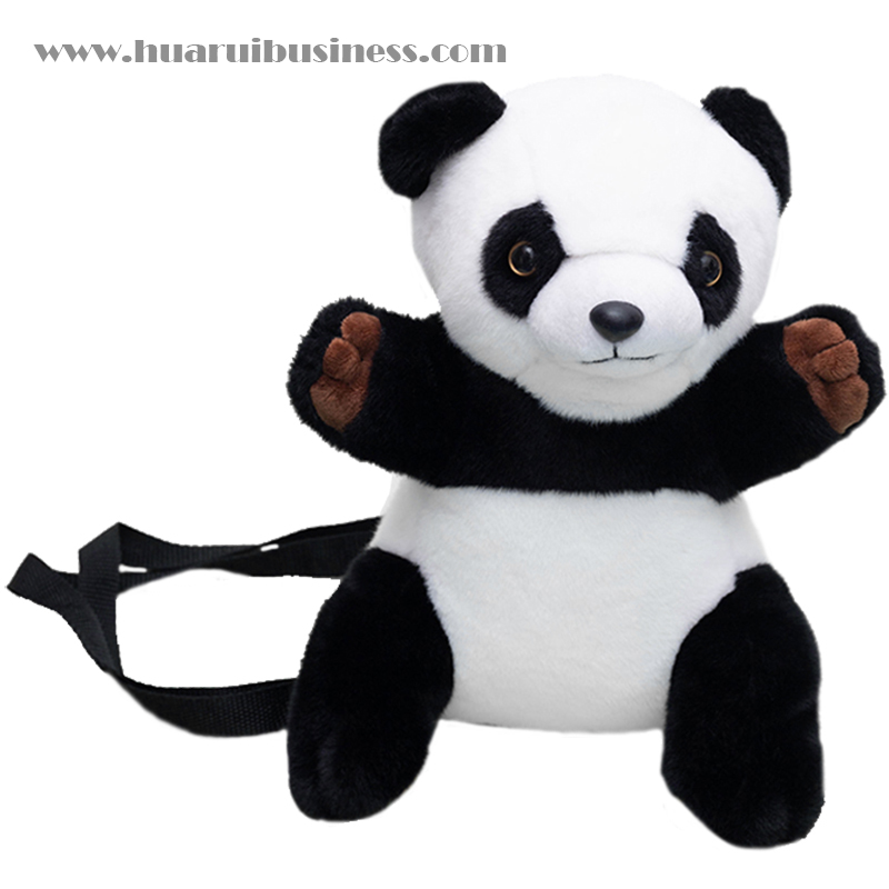 Plush pehmeä panda reppu, hartiapussi