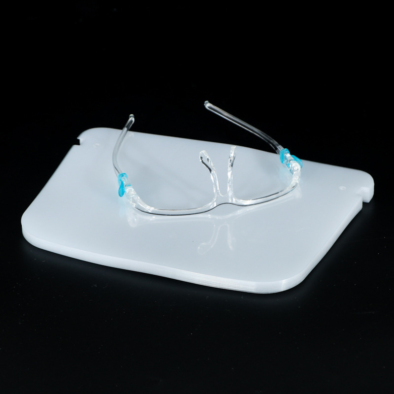 Säädettävä kasvosuojus Tukkujen muovinen kasvosuojus Visor Face Shield, jossa on kehyslasit