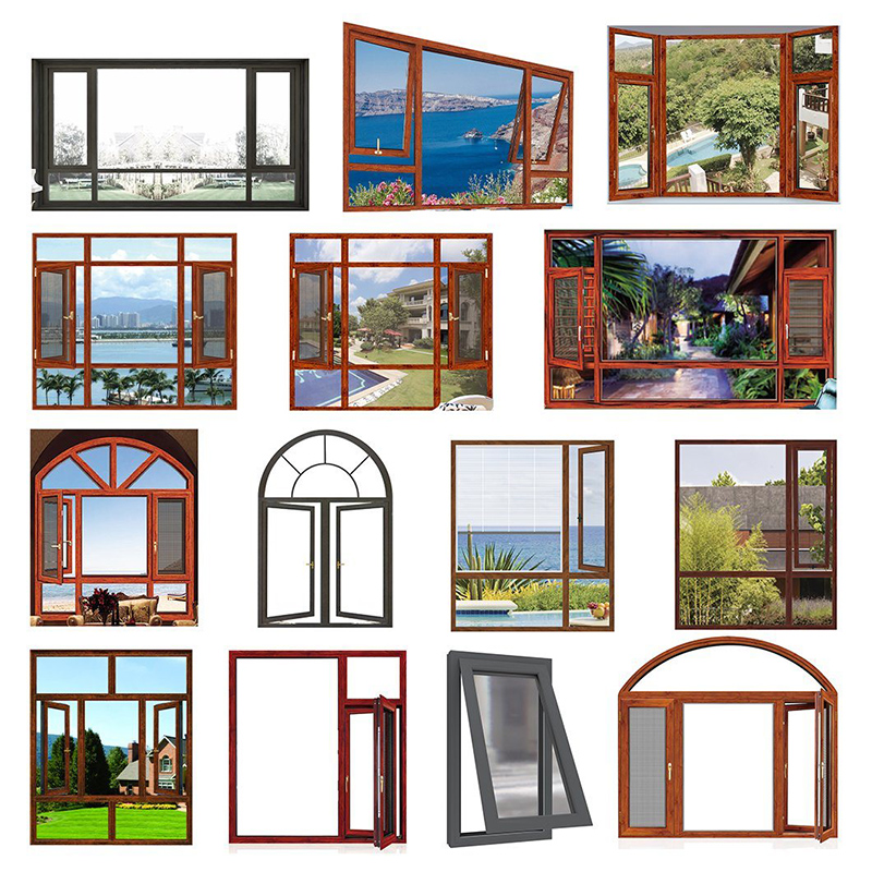 Uusi ranskalaisen tyylin puukehys Guangdong Factory Price Small Window Awning Brand New Wood Frame Design Casement Windows for Canada Insulated Glass Windows Insulated Glass Windows Security Patter French Style Frame Aluminum Clad Wood W...