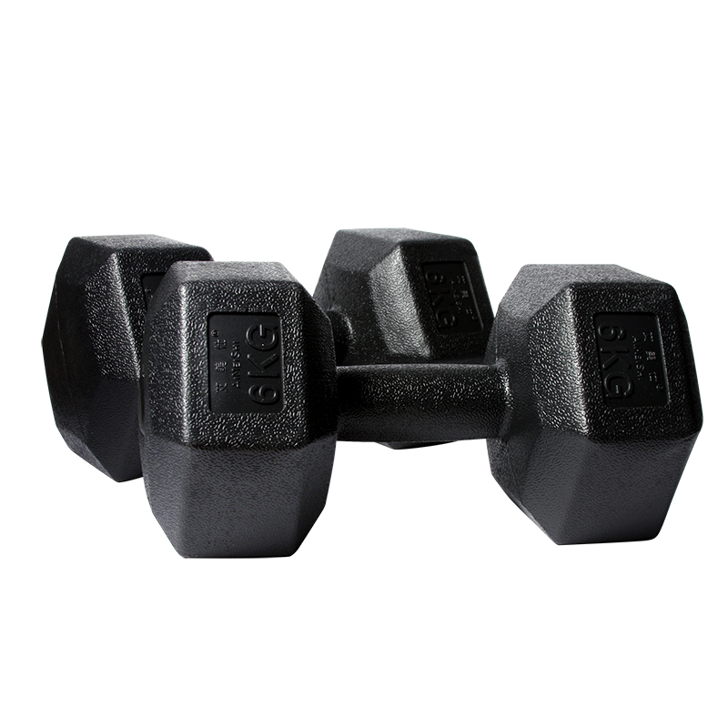Kannattava ostaa urheilutuotteita, joissa on kuusikulmaiset dubbellit Fitness Equipment Rubber Dumbolls Body Building Dubbells for Sale