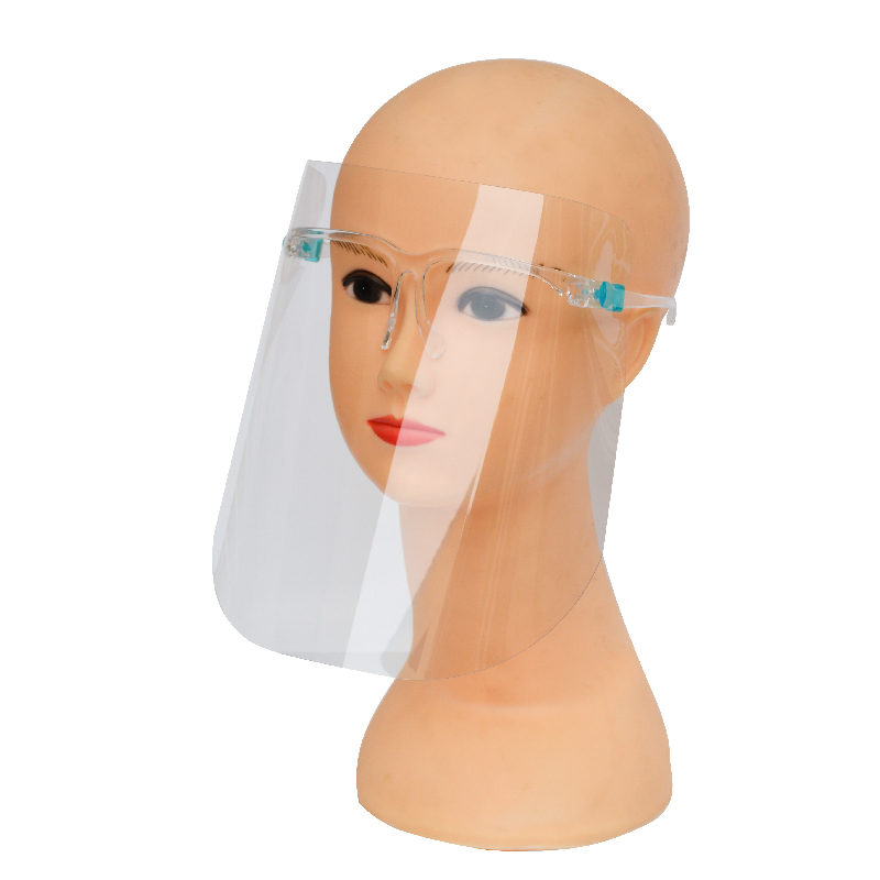 Unisex Winter Polycarbonate Face Shield 2021 Anti-sumu Reuble Face Shields with Glasses Frame