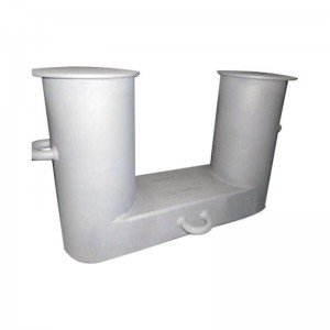 Teräslautan tarvikkeet, kaksoispoikkitelo alusten kiinnitystä varten