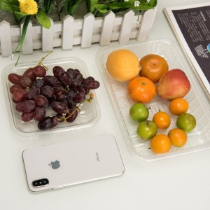 Korkea avoimuus ympäristöystävälliset kertakäyttöiset muoviset hedelmäsäiliöt