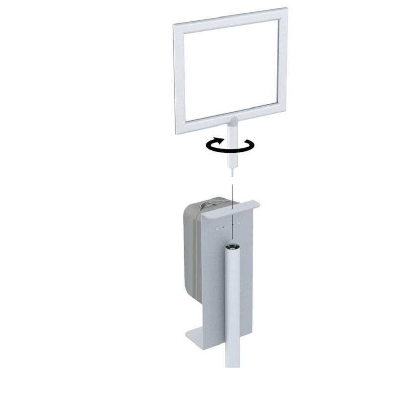 TMJ713 Lattian Standing Hand Sanitizer Displayer Stand with Holder Portable Hand Saniting Stand Display