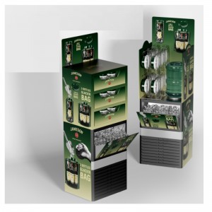 TMJ714 Valmistaja Muokkainen monikerroksinen muovihylly Supermarketti Maito Juomavälineiden näyttökaappi Kaupallisen Retail Display Rack